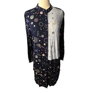 Hale Bob NEW Celestial Sleep Dress Medium Jersey Knit Constellation Pajamas